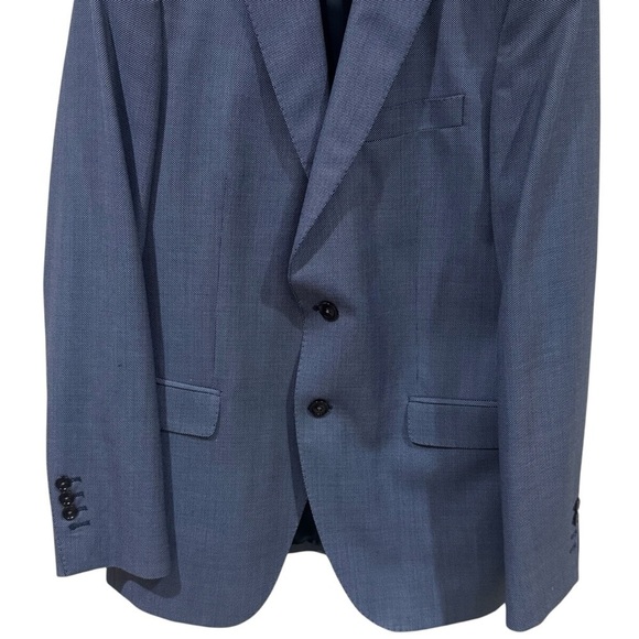 Carolina Herrera Blue Wool Exterior Sport Jacket Blazer Classy Chic Men’s 40 - Picture 4 of 13